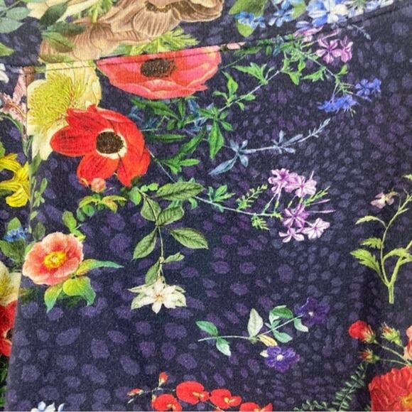 NWOT JOHNNY WAS CALME Sweat Pants Leggings XS Joggers Floral Navy Pink Pull-Up - Picture 6 of 11